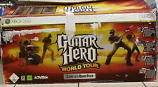 Guitar Hero World Tour Complete Band Pack GIOCO XBOX 360 Chitarra Batteria Mic usato  Italia