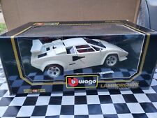 Bburago 1988 Lamborghini Countach 1:18 Scale Diecast Model Car White 3047 for sale  Shipping to South Africa