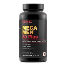 Multivitamínico GNC Mega Men 50 Plus promueve la salud de la próstata aumenta la inmunidad-120 T, usado segunda mano  Embacar hacia Argentina