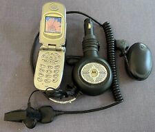 PAQUETE COLECCIONABLE Motorola i730 Nextel Teléfono Abatible y Walkie Talkie Gris FUNCIONA segunda mano  Embacar hacia Argentina
