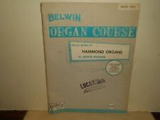 Belwin HAMMOND Organ Course #2 Modelos Grandes e Spinet Livro de Canções Partituras 1964 comprar usado  Enviando para Brazil