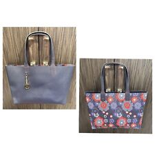 Bolso de Mano Grande Reversible Tommy Hilfiger Azul Floral Original Raro segunda mano  Embacar hacia Mexico