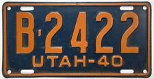 Utah 1940 license for sale  Bloomsburg