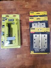 RYOBI Door Hinge Template Installation Router Template + 3 Brass Door Hinges for sale  Shipping to South Africa