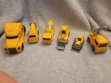 Usado, Lote de 6 caminhões de construção conjunto de carro de brinquedo de plástico amarelo comprar usado  Enviando para Brazil