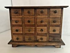 16 Drawer Wood Trinket Jewellery Sundries Organiser Storage Unit for sale  Shipping to South Africa