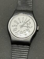 Usado, Vintage 1989 Swatch "Black Night" Relógio de Quartzo Suíço Feminino Novo em folha comprar usado  Enviando para Brazil