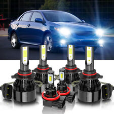 Combo de lâmpadas de neblina alta baixa farol de LED para Toyota Corolla 2009-2013 6 peças comprar usado  Enviando para Brazil