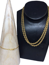 9ct Gold Hollow Twist Chain Necklace & Bracelet Bundle 17grams, used for sale  Shipping to South Africa