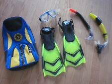 US Divers Hydroflex Fins Med 7-10 Flippers/Goggles/2 Snorkels Diving Kit in Bag for sale  Shipping to South Africa