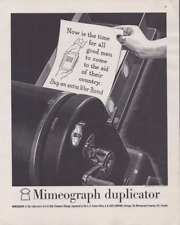 Used, 1944 Print Ad A.B. Dick Co Mimeograph Duplicator Illustration Buy an Extra War for sale  Shipping to South Africa