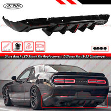 For 15-23 Dodge Challenger AMPP LED Gloss Black Rear Bumper Diffuser Replacement for sale  Shipping to South Africa