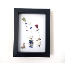 Used, Pebble Art Canvas - Sea Glass Art - Sea Pottery - Kites - Canvas Art  for sale  Shipping to South Africa