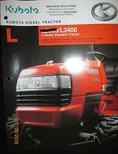 KUBOTA DIESEL TRACTOR L  L2800/L3400 Brochure Dealer Factory 2003 Original, used for sale  Canada
