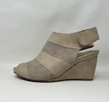 Earthies Manza Taupe Wedge Peep Toe Sandals, Women’s Size 8B, used for sale  Shipping to South Africa