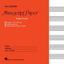 Papel manuscrito Wide Staff (capa vermelha) por Leoonard; Hal Leonard Corp. Staff, usado comprar usado  Enviando para Brazil