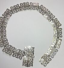 Vintage silver EPNS Ladies pierced Dress Belt 27 inches for sale  Shipping to South Africa