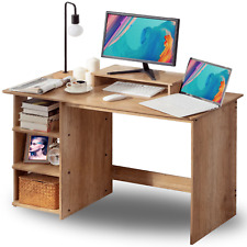 Computer Desk Study Table Writing Shelves Home Office Wooden Workstation Laptop, used for sale  Shipping to South Africa