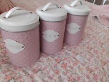 pink tea sugar coffee jars for sale  CARDIFF