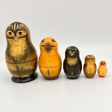Bonecas russas vintage para aninhamento de gatos Matrioska - pintadas à mão - 5 peças comprar usado  Enviando para Brazil