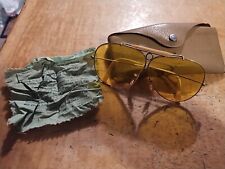 Vidrio de tiro amarillo vintage Ray Ban ""Agujero de bala"" B&L con estuche/tela OEM  segunda mano  Embacar hacia Mexico