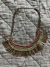 feather necklace gold boho for sale  Fishers