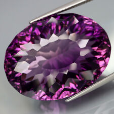 49.57Ct.100%Natural GIANT Amethyst Bolivia Oval Concave Cut Full Fire&CLEAN! for sale  Shipping to South Africa
