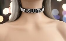 Slut collar rhinestone for sale  BRIDGEND