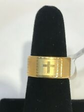 Anillo Oro Oración Nuestro Padre Religioso Acero Inoxidable 316L segunda mano  Embacar hacia Argentina