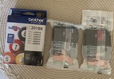 Genuine New Brother LC201M & Black Ink Cartridge LC201BK - 2 Cartridges, used for sale  Shipping to South Africa