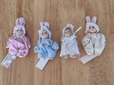 4x Miniature Porcelain Baby Dolls in Night Attire. for sale  NOTTINGHAM