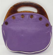 Purple leather handbag for sale  Shipping to Ireland