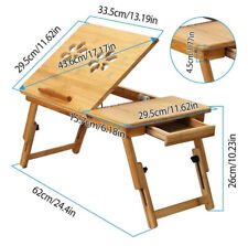 Bandeja de cama plegable de escritorio portátil soporte de mesa ajustable escritorio de bambú, usado segunda mano  Embacar hacia Argentina