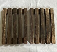 2x pequenas paletes decorativas de madeira retangulares leves manchadas, usado comprar usado  Enviando para Brazil