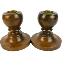 Used, Myrtlewood Taper Candle Holders Hand Turned Finished Myrtle Craft Studios Oregon for sale  Shipping to South Africa