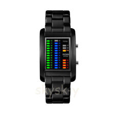 Relógio esportivo à prova d'água luxo aço inoxidável data digital pulseira LED colorida comprar usado  Enviando para Brazil