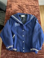 Usado, Raiders Letterman Vintage Anos 80 Azul Varsity jaqueta De Lã Feminino Tamanho Grande comprar usado  Enviando para Brazil