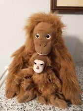 Pelúcia vintage Aurora mamãe com bebê macaco macaco macaco oranugutan. comprar usado  Enviando para Brazil