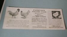 1930 fairview poultry for sale  Owings Mills