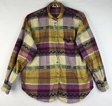 Camisa feminina vintage Angelique Imports Inc listrada hipster média botão para cima 1990 comprar usado  Enviando para Brazil