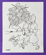 Hergé drawing old d'occasion  Expédié en Belgium