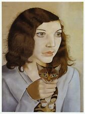 Girl with a Kitten Lucian Freud print in 11 x 14 inch mount ready to frame for sale  UK