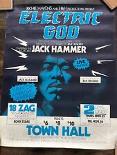 Pôster original Jack Hammer Electric God (musical Jimi Hendrix) 1976 Nova York comprar usado  Enviando para Brazil