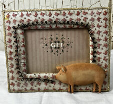Moldura decorativa vintage para casa de fazenda rosa porco 6” X 7,5” resina cerâmica comprar usado  Enviando para Brazil