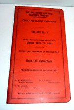 Railroad employee timetable for sale  Little Hocking