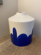 Vaso de cerâmica azul e branco moderno arte 9,25” altura projeto decoração para casa 62 comprar usado  Enviando para Brazil