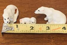 Estatuetas vintage mini animais pintadas à mão porcelana óssea urso polar trio, usado comprar usado  Enviando para Brazil
