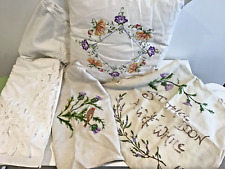 Linen scottish embroidered for sale  SEAFORD