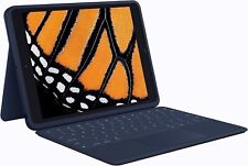 Usado, Capa Logitech robusta combo iPad para iPad 7ª 8ª 9ª geração com teclado, azul comprar usado  Enviando para Brazil