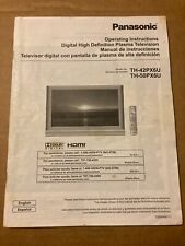 Panasonic HD Plasma Television TH-42PX6U TH-50PX6U Operating Instructions Manual for sale  Shipping to South Africa